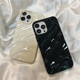 3D Wavy Pattern Glossy Silicone Phone Case